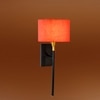 Devansh Metal Electric Wall Light in Black Colour with Orange Shade Count of 1 Light