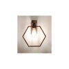 Hex Brown Solid Wood Wall Lights