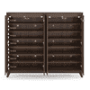 Webster 48 Pair Shoe Rack in Classic Walnut Finish