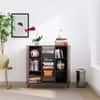 Hexa Engineered Wood Bookshelf Multipurpose Storage Rack in Flower Wenge Colour