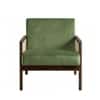 Ginni Solid Wood 1 Seater Designed Sofa  In  Teak Finish