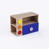 Building Blocks Storage Unit In Oak & Blue Colour