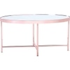 Scandinavian Xander Oval Coffee Table Copper Finish