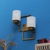 Eliante Modern Wall Lights Mild Steel & Glass Material Antique Gold & White Finish