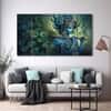 The Castle Decor Krishna Ji Wall Painting Wooden Framed 27x48 Inch (Style 4)