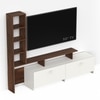 Bluewud Amy Engineered Wood Tvcabinet In Brown Maple & White Finish