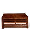 Erickson Sheesham Wood Contemporary Rectangle Coffee Table In Natural Teak Finish