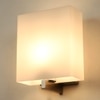 Eliante Modern Wall Lights Mild Steel & Glass Material Satin Nickel & White Finish