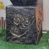 Buddha Face Shower Black Fiber Glass Indoor Fountain With Stand