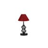 Fatima Maroon Jute Table lamp with Iron Base