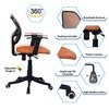 Jaazza Low Back Ergonomic Chair in Orange Colour