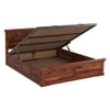 Prashiv Sheesham Wood Queen Size Bed In Honey Oak Finish With Hydraulic Storage (60 x 78 inches)