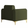 Veniza Velvet 1 Seater Sofa In Olive Green Colour