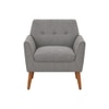 Thomas Boucle Fabric Arm Chair in Grey Colour