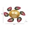 Leaves Urli And Dia Set Of 2 In Red And Gold Colour