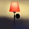 Devansh Metal Electric Wall Light in Black Colour with Orange Shade Count of 1 Light