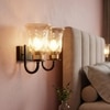Eliante Modern Wall Lights Mild Steel, Glass & Glass Material Brown,Gold & Golden Finish