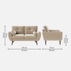 Faro Velvet 2 Seater Sofa in Cream Colour