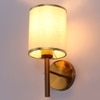 Eliante Cloth Shade Wall Lights Mild Steel & Glass Material Antique Gold & White Finish