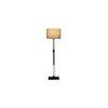 Alwin Brass Antique Linen Shade Floor Lamp