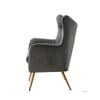 Dawson Solid Wood Accent Chair in Grey Colour