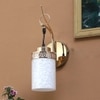 Eliante Modern Wall Lights Mild Steel & Glass Material Gold & White Finish