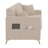 Daraco Velvet 3 Seater Sofa in Cream Color