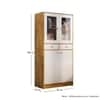 Hexa Engineered Wood Bookshelf Multipurpose Storage Rack in Giant Wood and Frosty White
