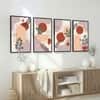 The Castle Decor Boho Abstract Botanical Wall Art Set of 4 Design 2 11x17 Inch