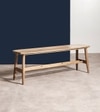 Norway Solid Wood Bench In  Natural  Finish