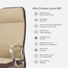 Ettorez Lexus Hb Ultra Premium Leatherette Office Chair In Beige And Mocha Colour