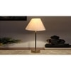 off-white cotton with Metal Gold Table Lamp