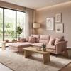 Aurora Sectional Sofa with Left Chaise Lounge Blush Pink