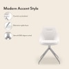 Doris Leatherette Accent Chair in White Colour