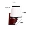 Devansh Solid Wood Electric Wall Light in White Colour with White Shade Count of 1 Light