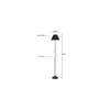 Quinn Black Cotton shade with Iron floor lamp