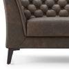 Weston 3 Seater Luxury Italian Leather Sofa In French Roast