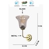 Devansh Metal Electric Wall Light in gold Colour with Transparent Shade Count of 1 Light