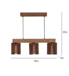 Ventus Brown Solid Wood Cluster Hanging Light