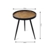 Dune Round Table Set of 2 by De Maison Decor in Classical Design in Gold Finish
