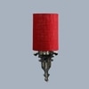 Devansh Metal Electric Wall Light in Antique Gold Colour with Maroon Shade Count of 1 Light