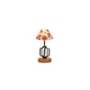 Amora Multicolor cotton Table lamp with Wood & Iron Base