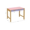 Exotica Kids Solid Wood Study Desk with Drawers and Wooden Handles in English Pink Persian Lilac Colour