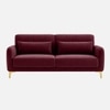 Monly Velvet 3 Seater Sofa Maroon Color