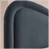 Elaris Curve Comfort Queen Size Bed in velvet With Engineer Wood Frame & Hydraulic Storage