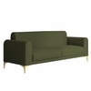 Veniza Velvet 3 Seater Sofa In Olive Green Colour