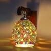 Devansh Solid Wood Electric Wall Light in Brown Colour with Multi Shade Count of 1 Light