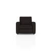Apollo 1 Seater  Fabric Sofa In Deep Brown Velvet Colour