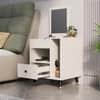 Hexa Red Engineered Wood Dressing Table in Frosty White Colour