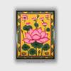 Lotuses Pichwai Canvas Wall Prints Canvas Wall Prints Set of 1 Multicolor Matte